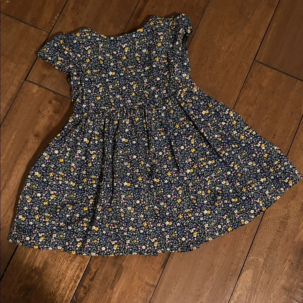 Ralph Lauren Kids Floral Dress - Navy and Yellow